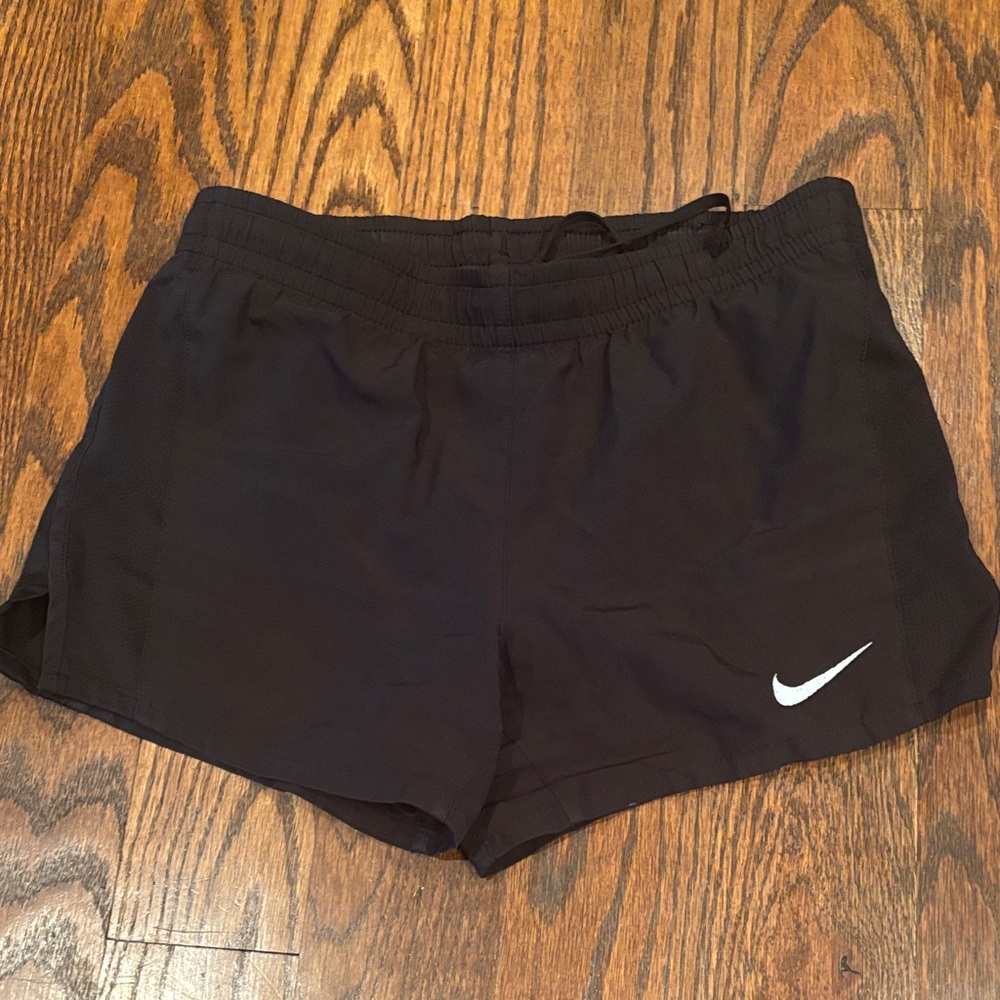Nike girls running shorts. Size M. Dri- fit. Black lining.